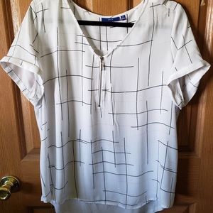 Apt.9 Mixed Material Blouse